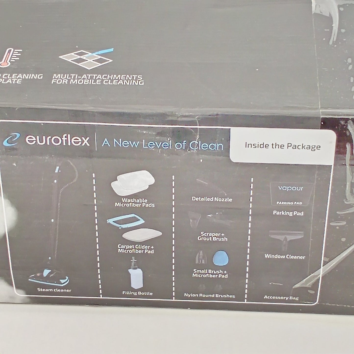 Euroflex Vapour Hybrid Pro Steam Mop & All‑in‑One Steam Cleaner w/ Accessories