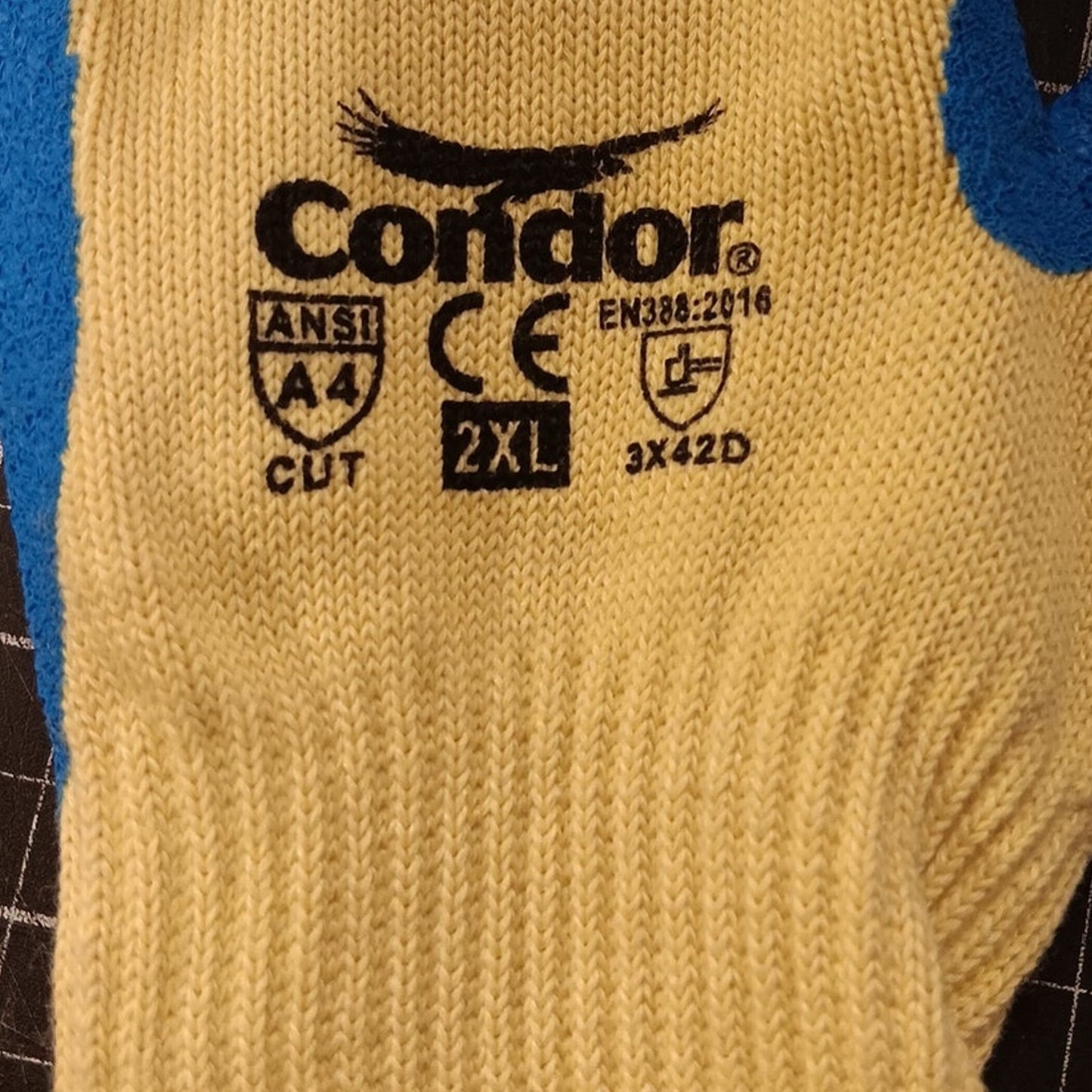 Bulk Lot 12-Pk 2XL Condor Cut‑Resistant (A4) Kevlar Coated Gloves, Yellow 21AH62