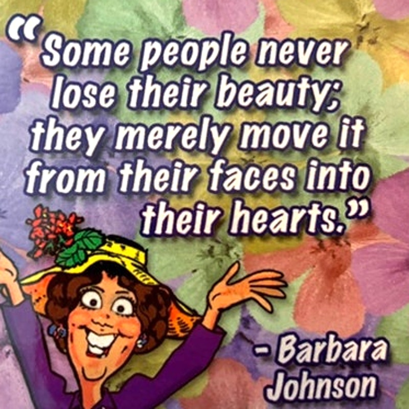 Inspirational Fridge Magnet Barbara Johnson Quote Hydrangea Floral Cartoon 3.5"