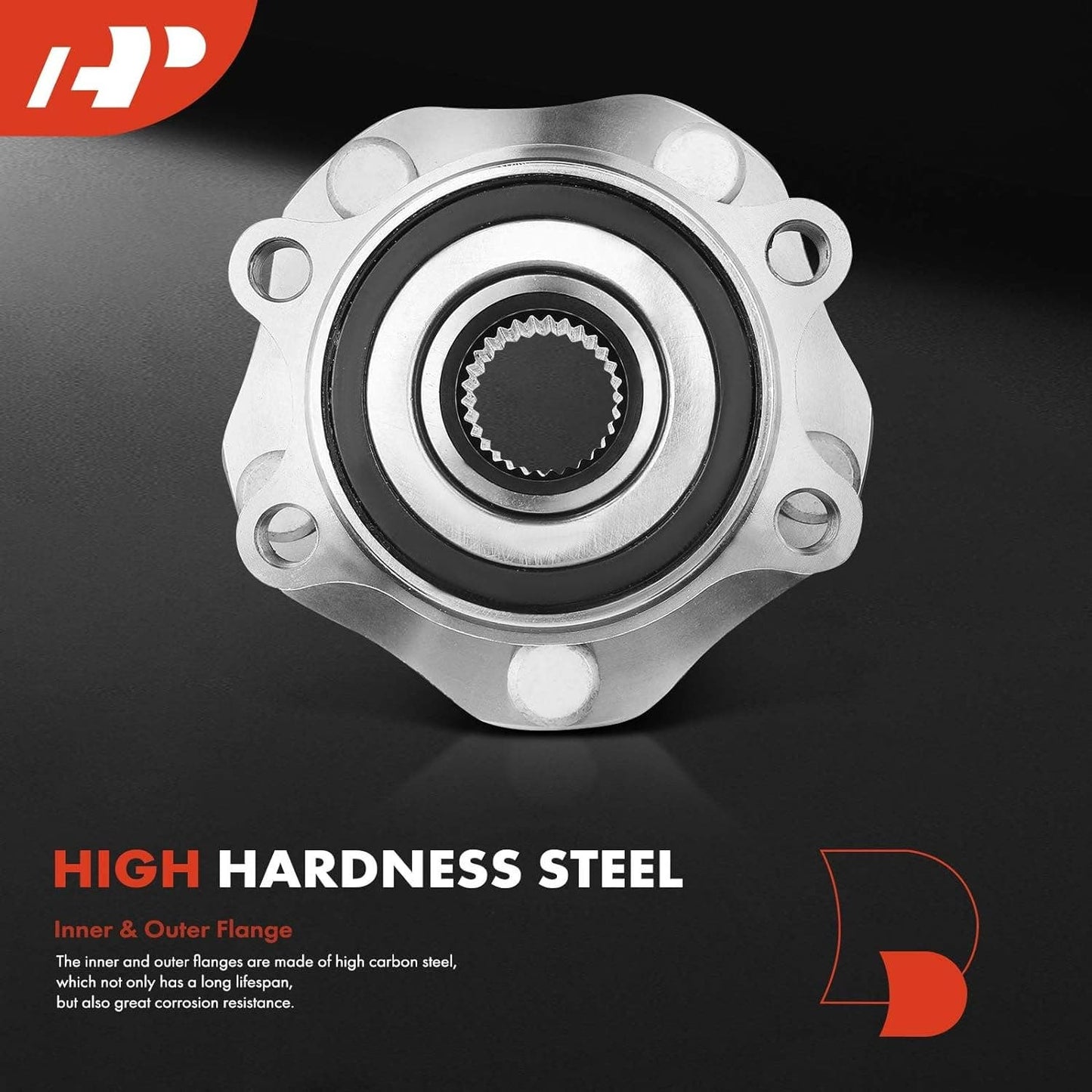 2 F Wheel Bearing & Hub  For Rogue 2014-20, Rogue Sport 2017-22, Qashqai 2017-18