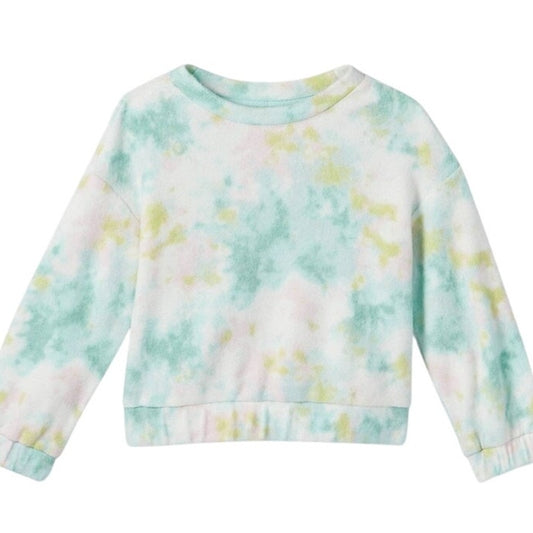 Toddler Girl’s Fleece Pullover – Cool Mint, Size 18M, Soft Crewneck Sweatshirt