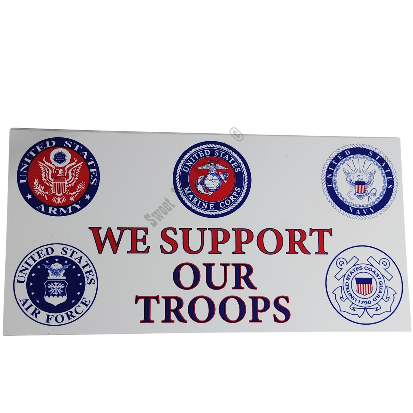 Joint Branches - We Support Our Troops - 7.5" x 3.75" - Vinyl Bumper Sticker