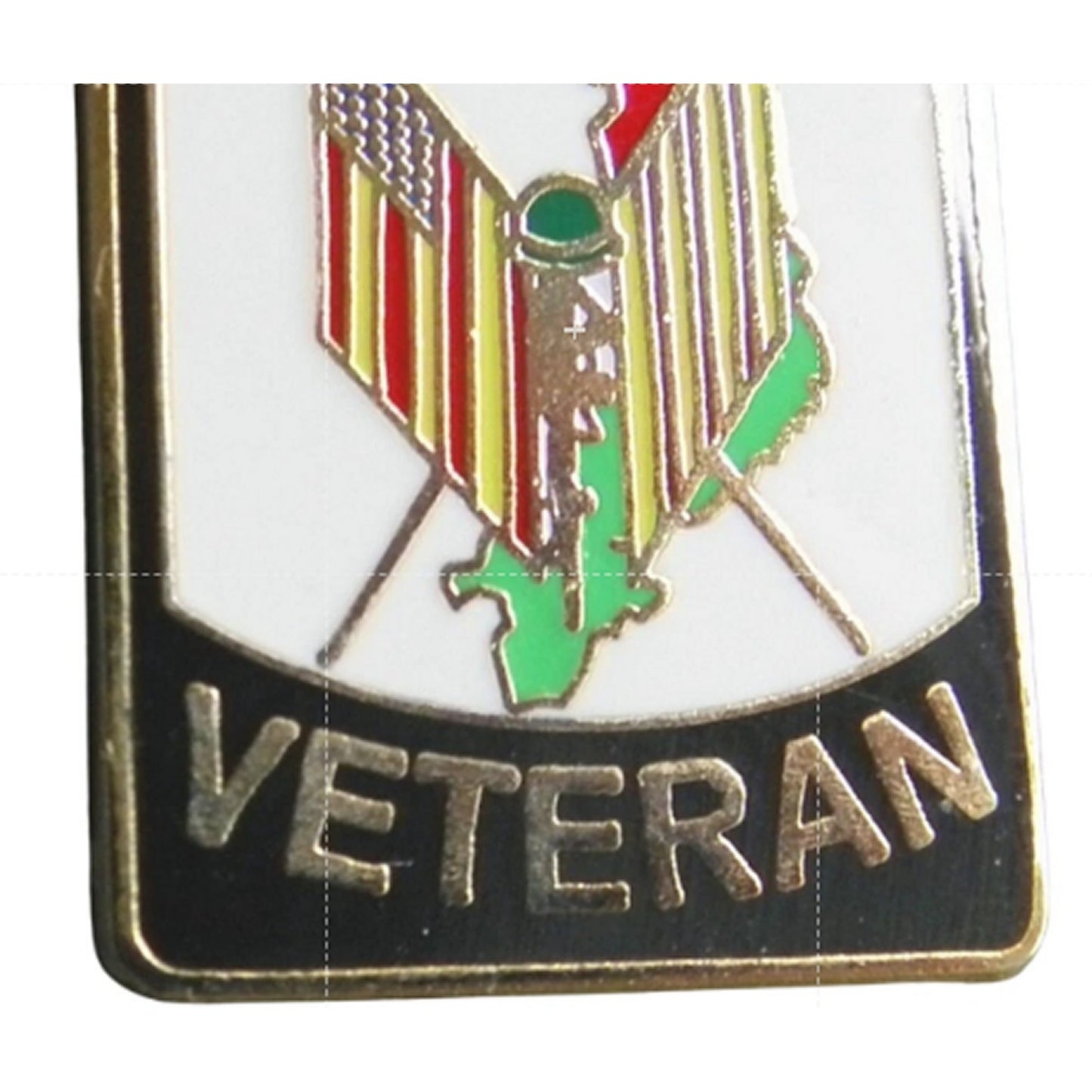 Vietnam Veteran Flags Novelty Biker Jacket Hat Lapel Pin 1" × 3/4"
