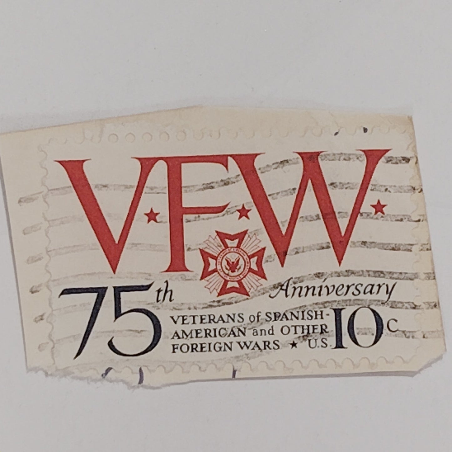 1974 VFW 75th Anniversary – Lot of 2 Used – 10¢ U.S. Commemorative Stamp