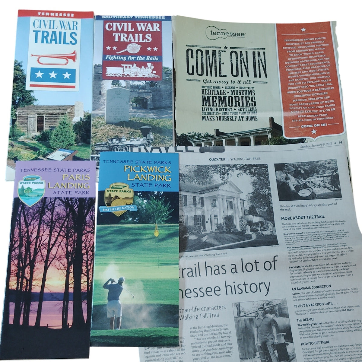 Tennessee Ephemera - Mom AM 0111 Collection: Brochures & Newspaper Clipping
