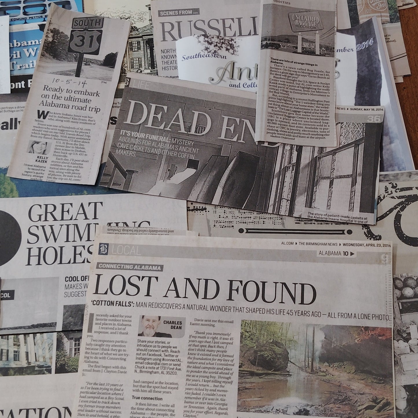 Ghost-Themed Articles & Travel Guides Ephemera Lot - Alabama Memorabilia