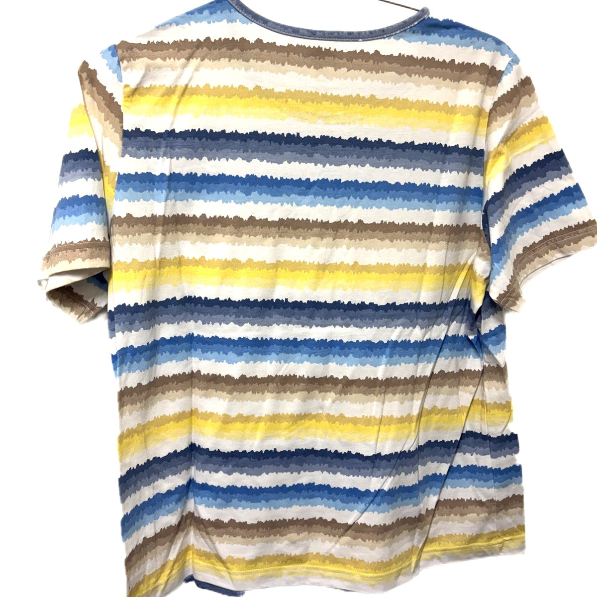 Blair Women's Multicolor Striped T-Shirt, Size L - Pre-Loved Casual Top