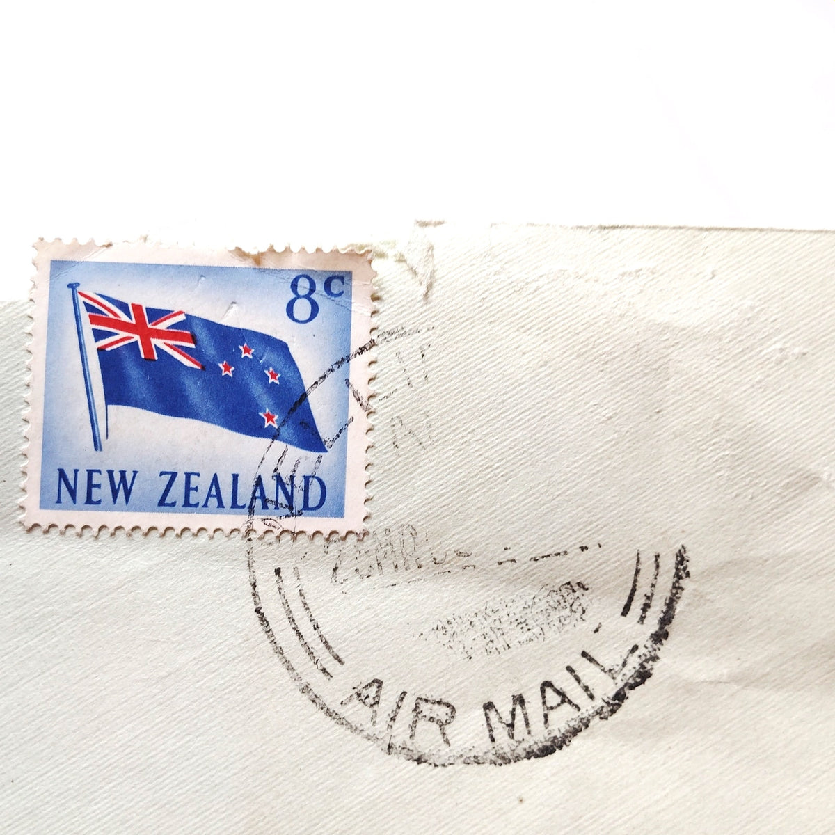 New Zealand 8c Flag Stamp Air Mail Cover 1960s to Birmingham Alabama