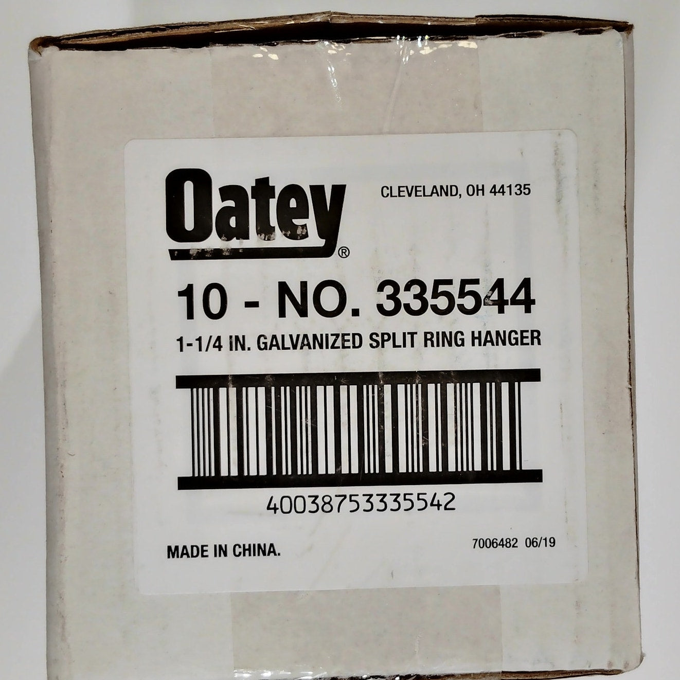 10-Pack Oatey 1-1/4" Galvanized Split Ring Pipe Hangers 335544 W/Bolts, NIB