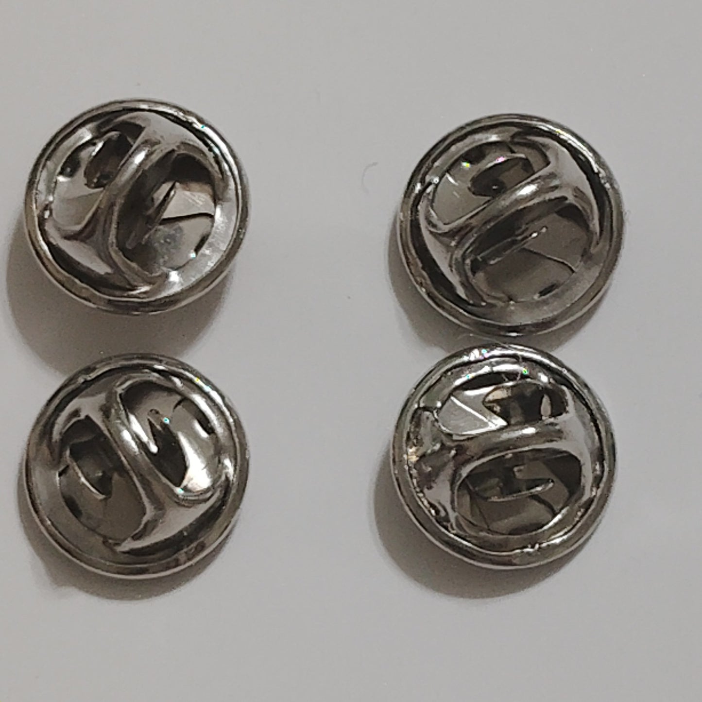 HWC Private Chevron Novelty Pins – 7/8" × 5/8"  Collar Device Set, Silver-Tone