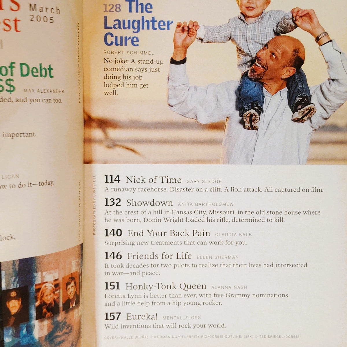 Reader's Digest March 2005 JFK Murder Clues Halle Berry Laughter Cure