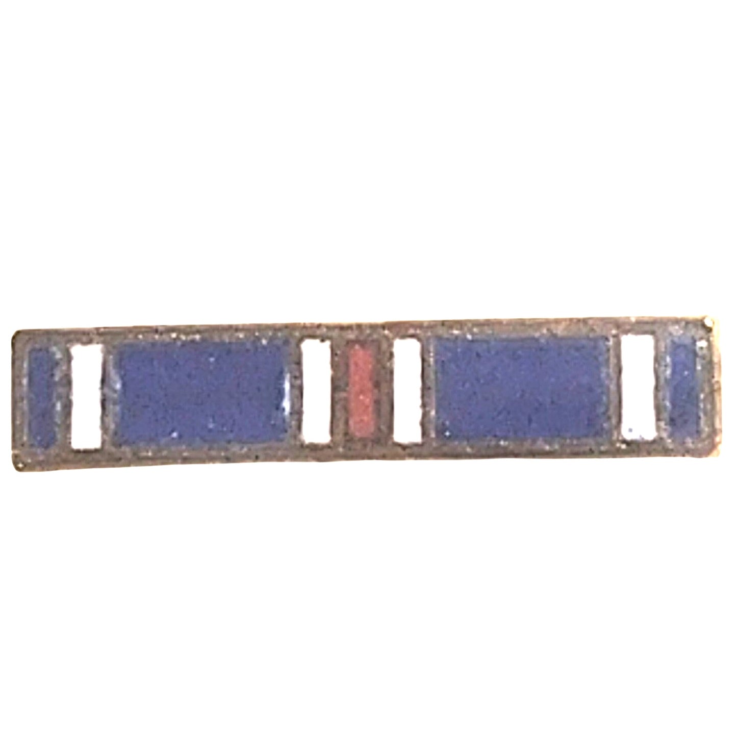 Mini Distinguished Flying Cross Ribbon Pin 11/16" × 1/8" Gold Trim - Novelty Pin