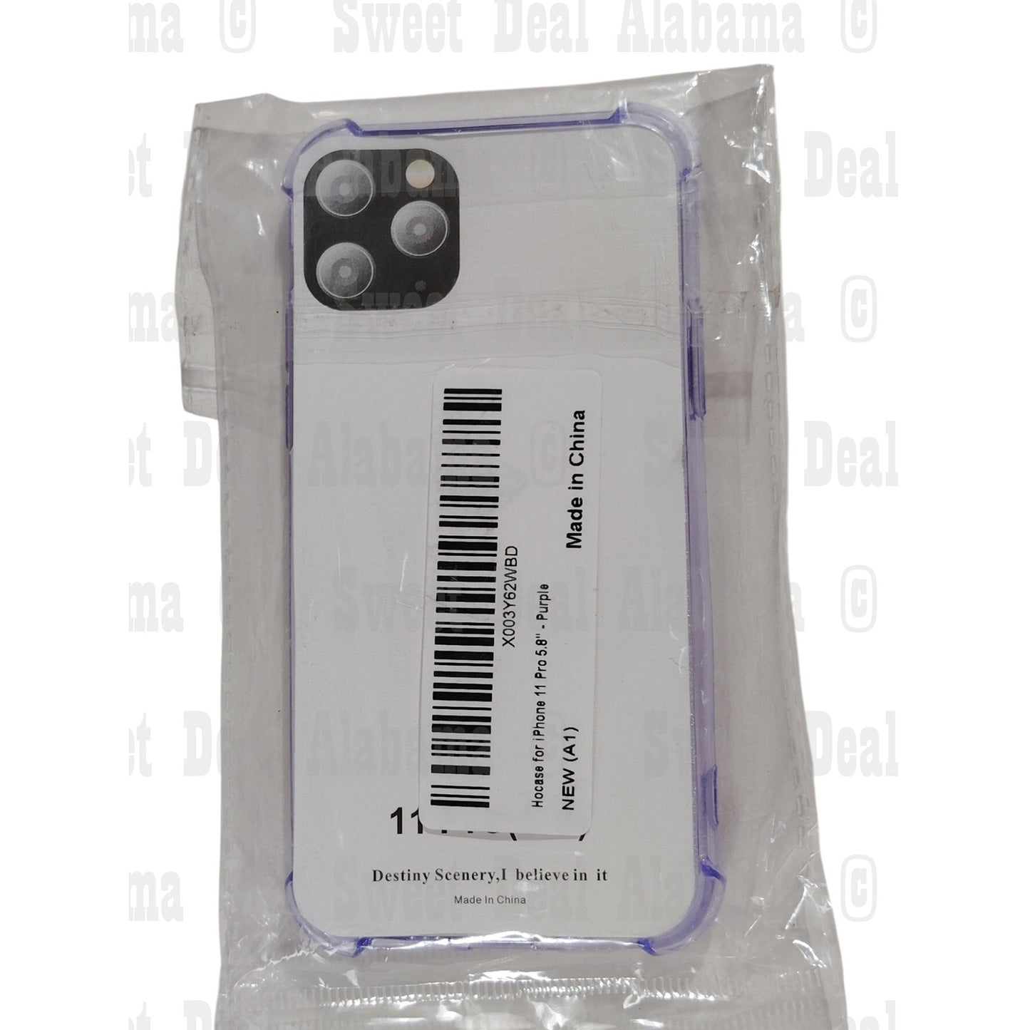 Hocase Cellphone Case For iPhone 11 Pro (5.8"), Transparent Purple Color