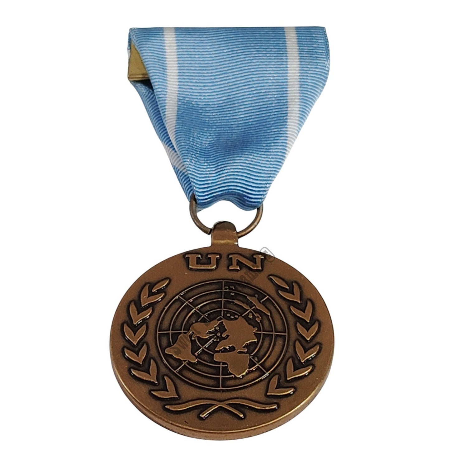United Nations Service Medal w/ Pinback, 1-7/16"D Medal x 3-1/2"H Overall
