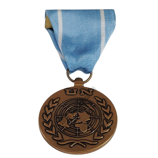 United Nations Service Medal w/ Pinback, 1-7/16"D Medal x 3-1/2"H Overall