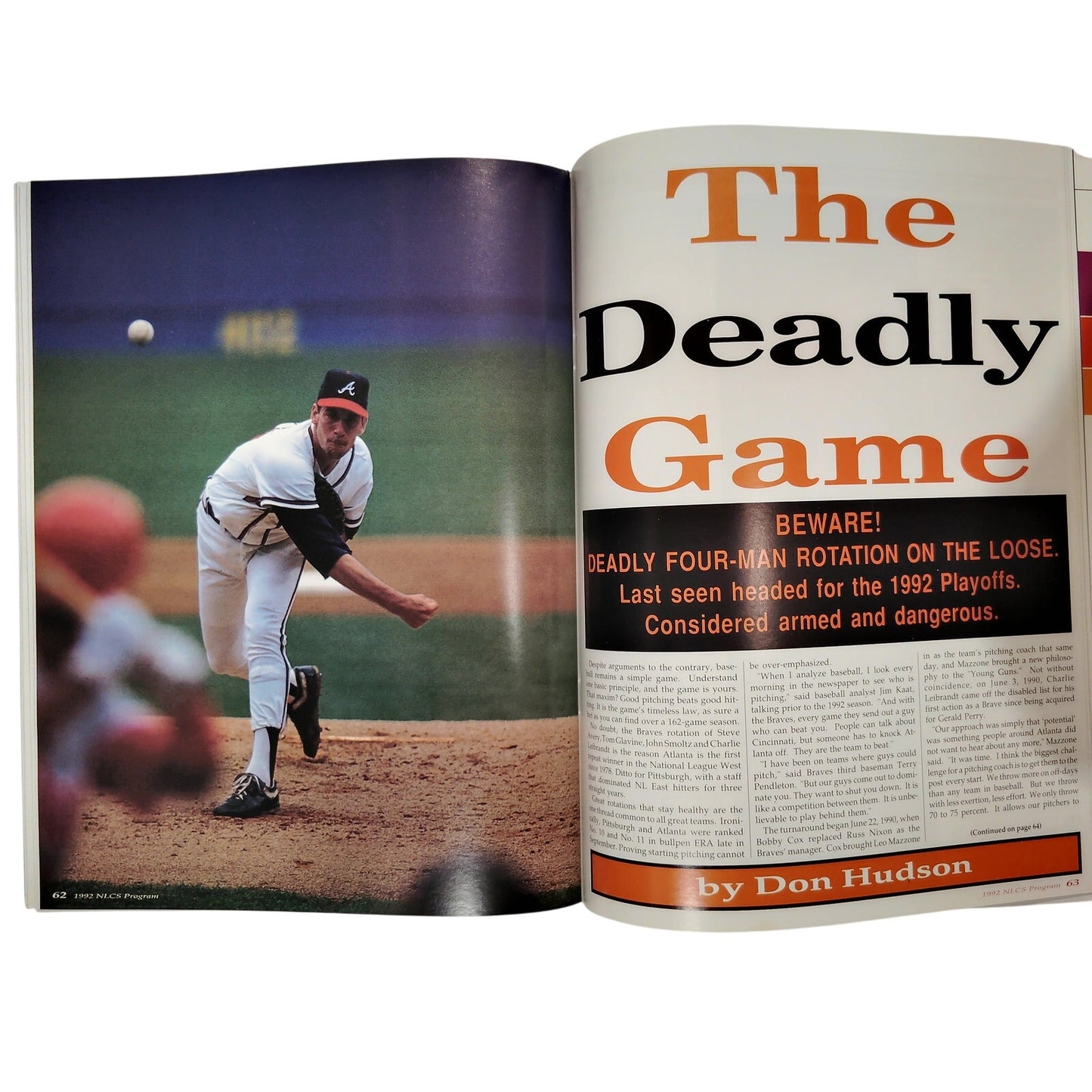 1992 National League Championship Series Program – Atlanta Braves vs. Pittsburgh Pirates, Atlanta GA