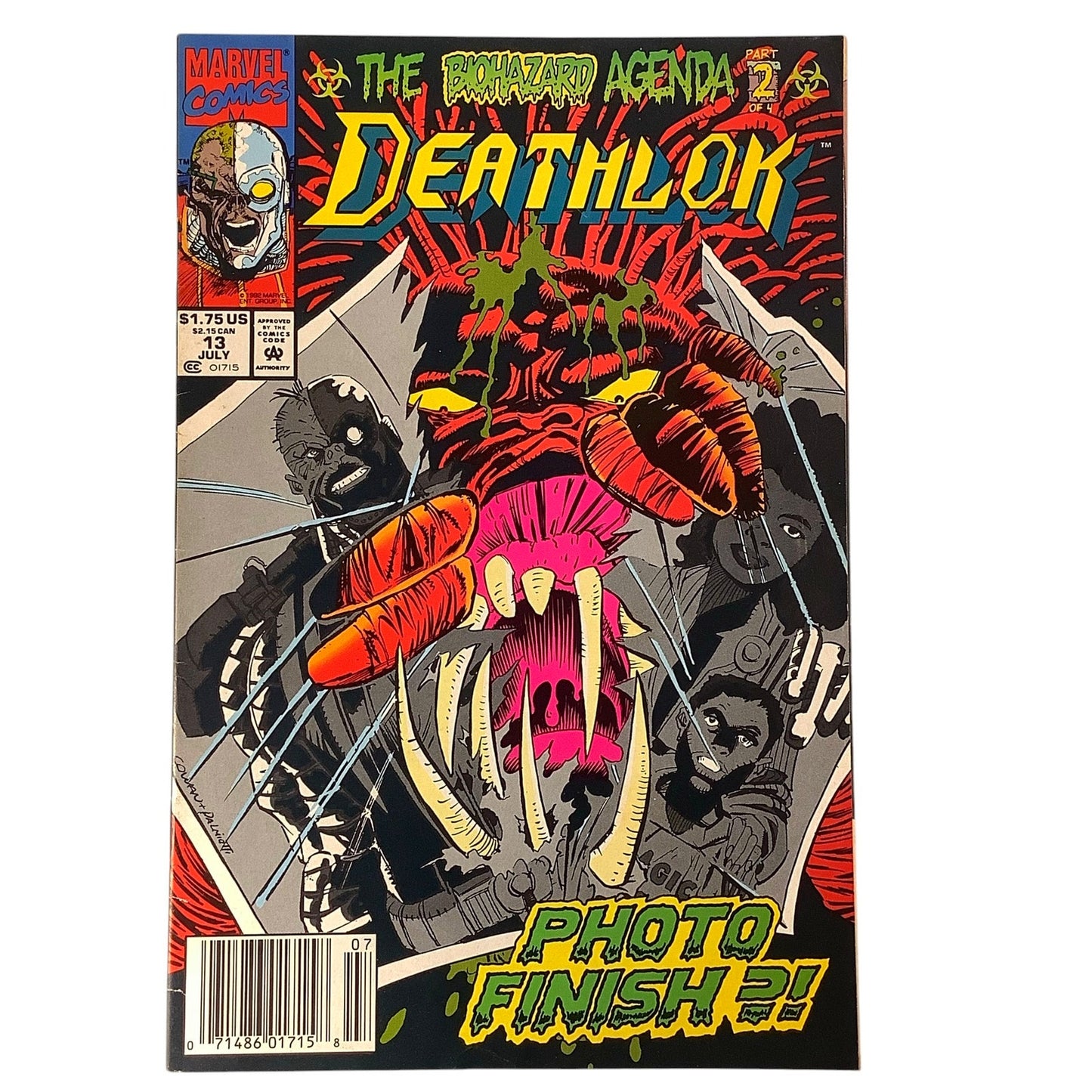 Marvel's Deathlok #13 Biohazard Agenda Part 2, Jul 1992 NM 9.4