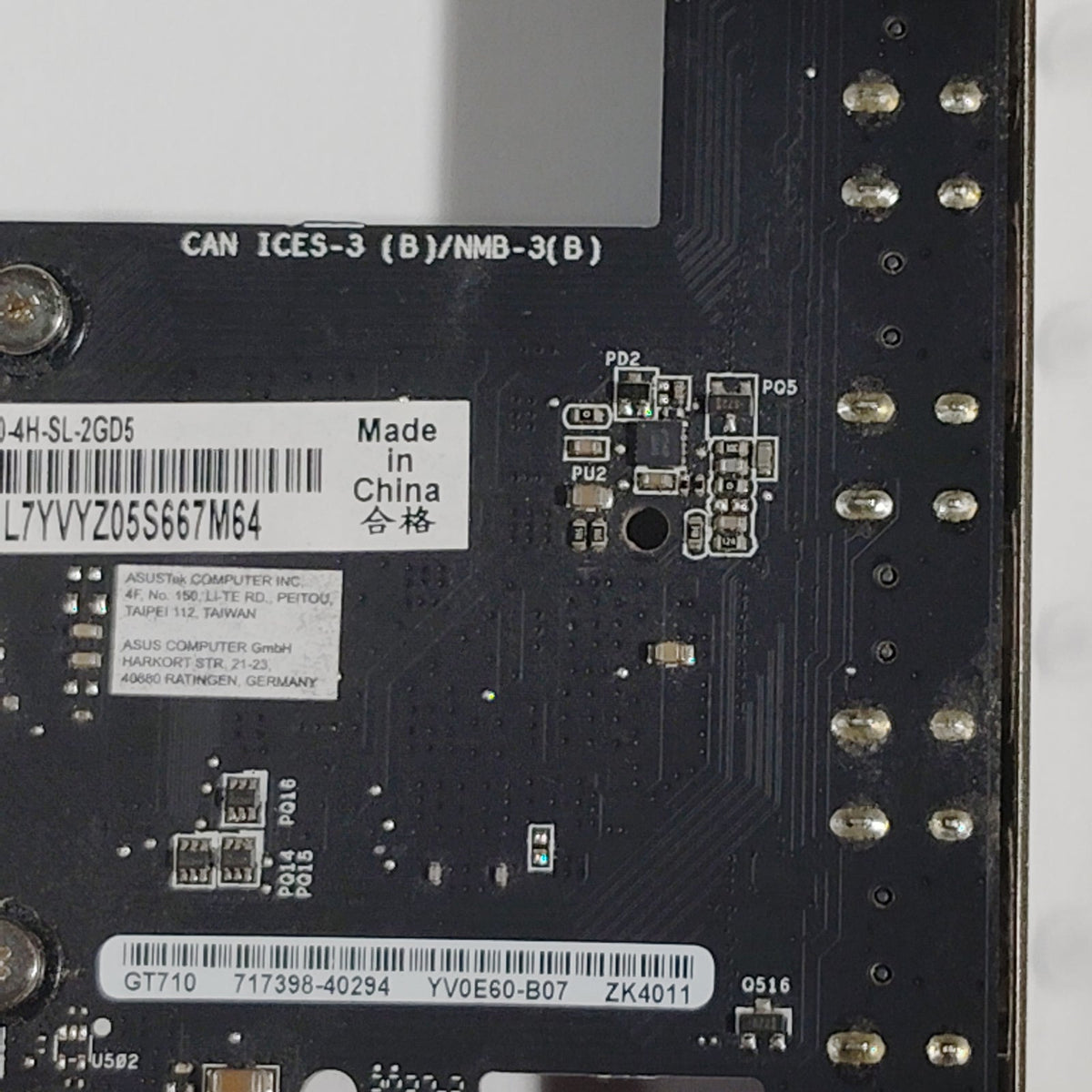ASUS GeForce GT 710 4H 2GB GDDR5 4x HDMI SFF Graphics Card GT710-4H-SL-2GD5