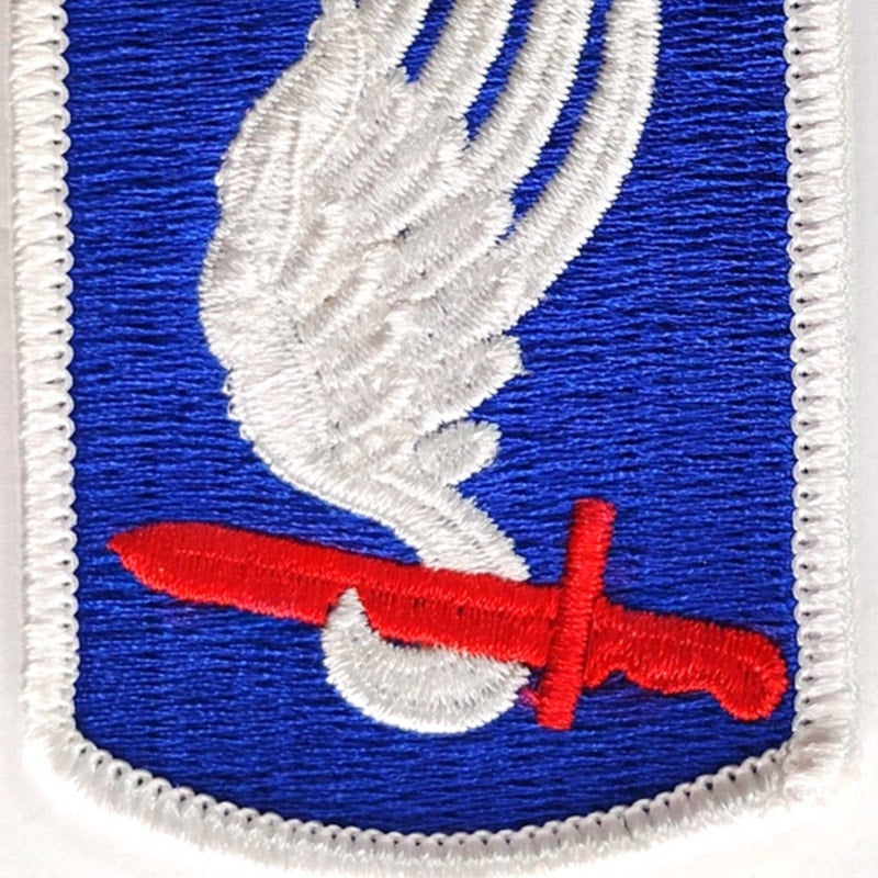 US Army 173rd Airborne Brigade Novelty Patch Full Color 3" × 2" Sew‑On, Embroidered
