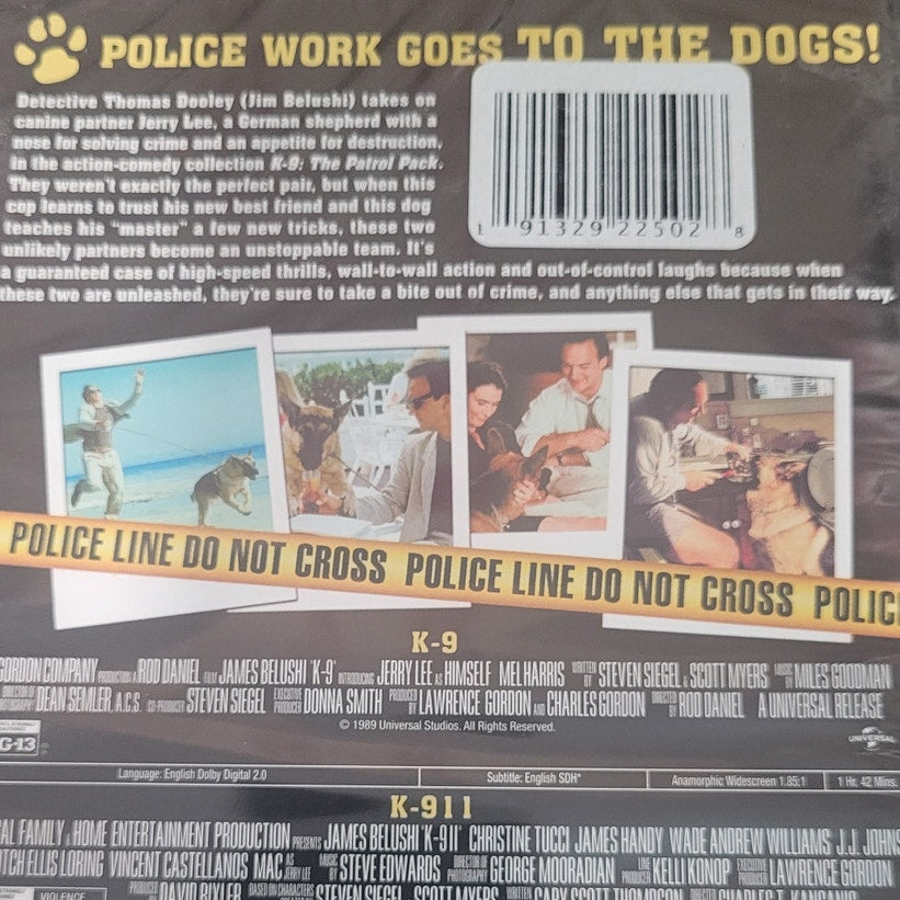 K-9 The Patrol Pack DVD James Belushi - 3 Movie Collection K-9 K-911 K-9 PI