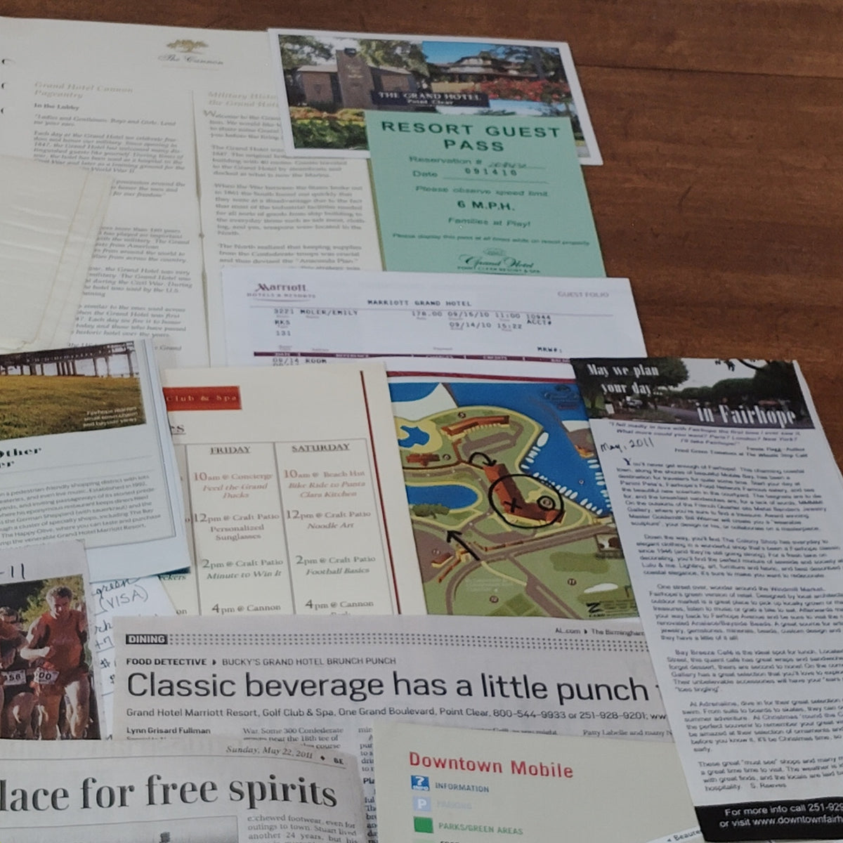Point Clear Alabama 2010 Ephemera Collection Grand Hotel Marriott Memorabilia