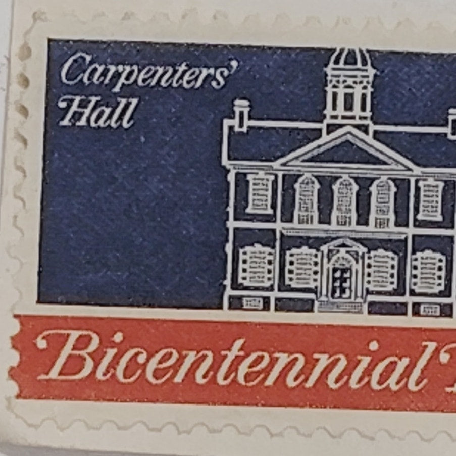 1974 Carpenters’ Hall Stamp – 10¢ – Mint Hinged – Bicentennial – Scott #1546