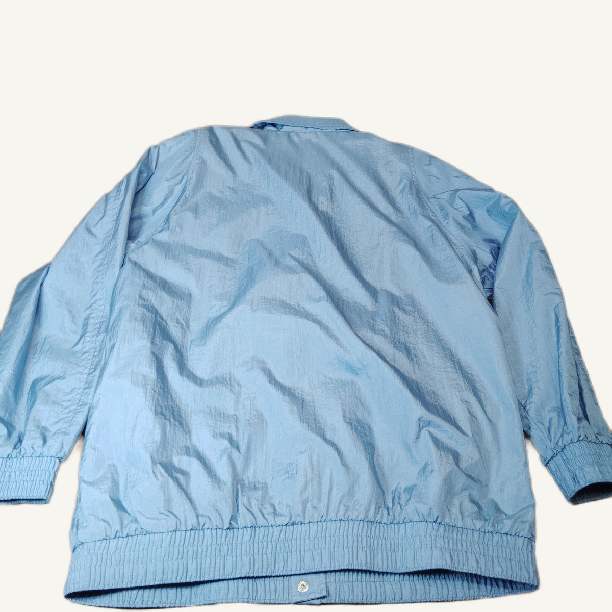 Vintage Neyelle Light Blue Nylon Windbreaker Jacket - Women's Large 80s 90s