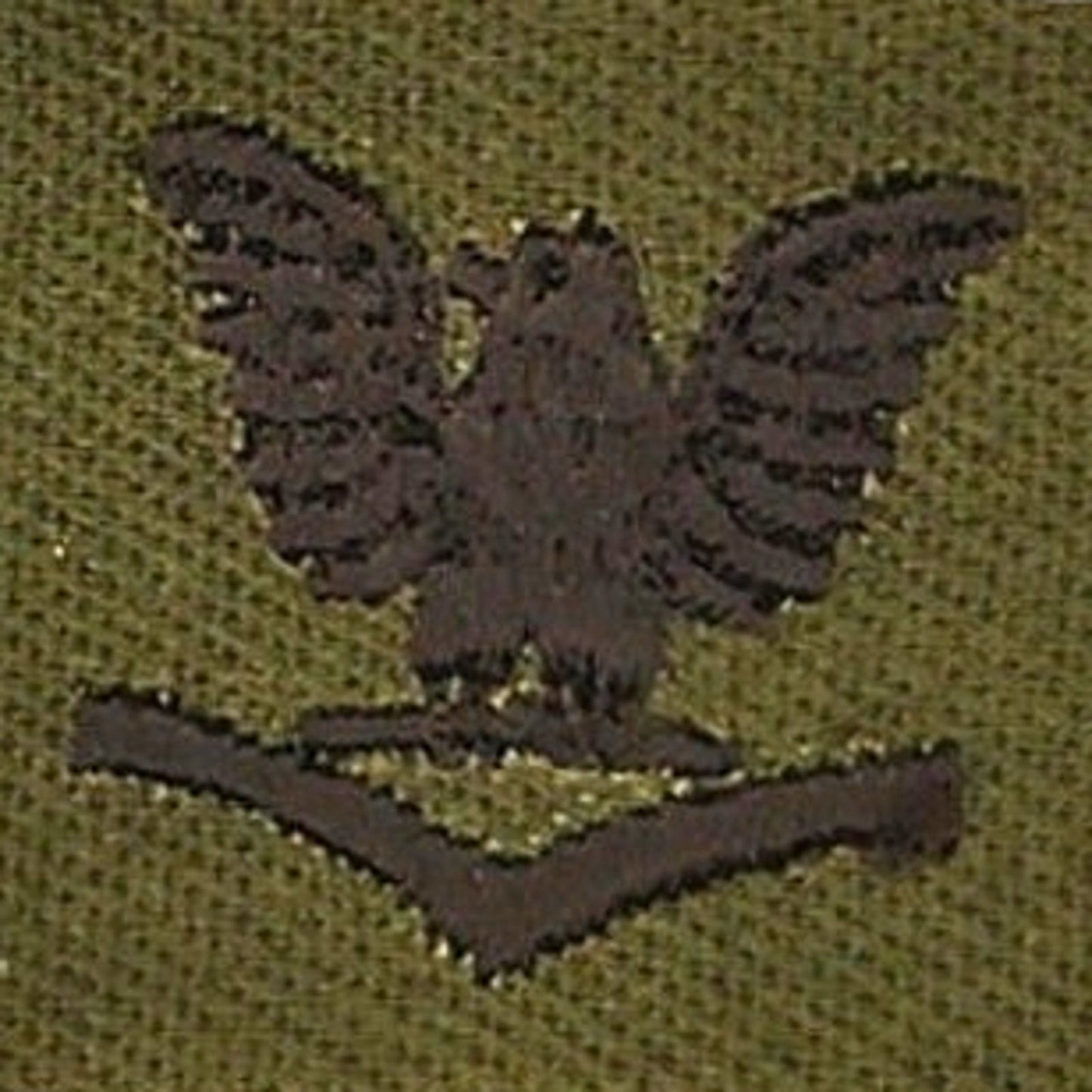 US Navy PO3 E‑4 Subdued Left‑Facing Device ODG Sew‑On Patch 2‑3/8" × 1" Patch