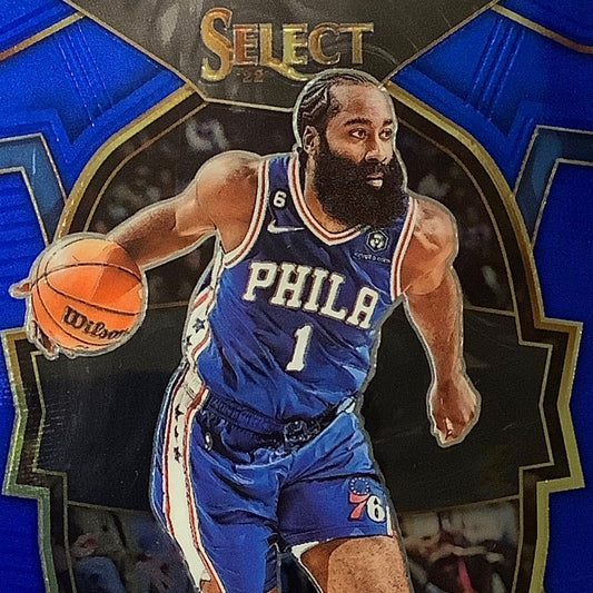 James Harden, Philadelphia 76ers, Card #25, 2022-23 NBA Panini Select