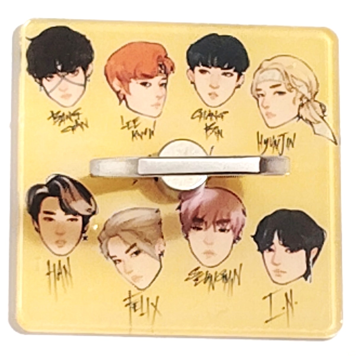 Stray Kids SKZOO Acrylic Face Keychain & Phone Ring Holder Character Set
