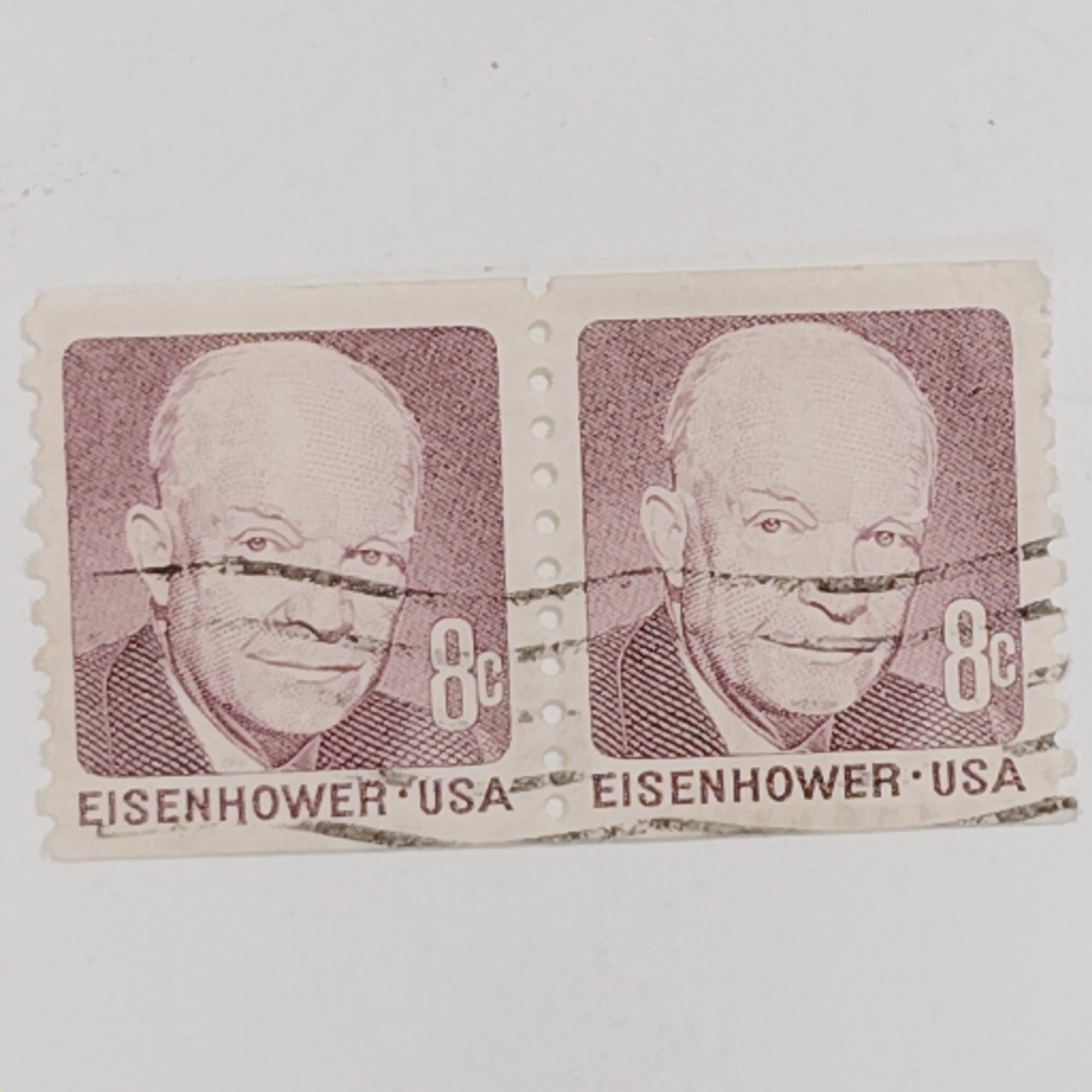 1971 Dwight D. Eisenhower – 3 Used 8¢ Prominent Americans Series – Scott #1393