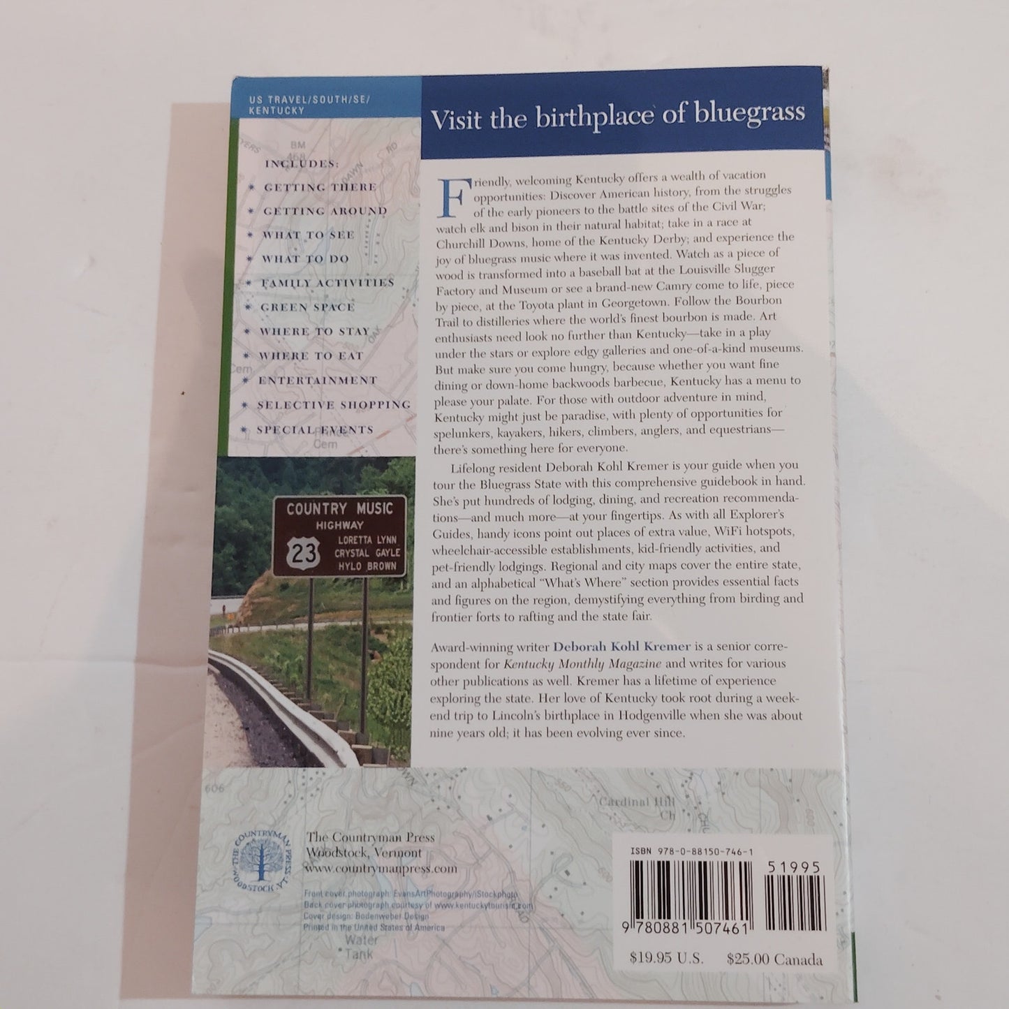Kentucky: An Explorer's Guide First Edition by Deborah Kohl Kremer - LN