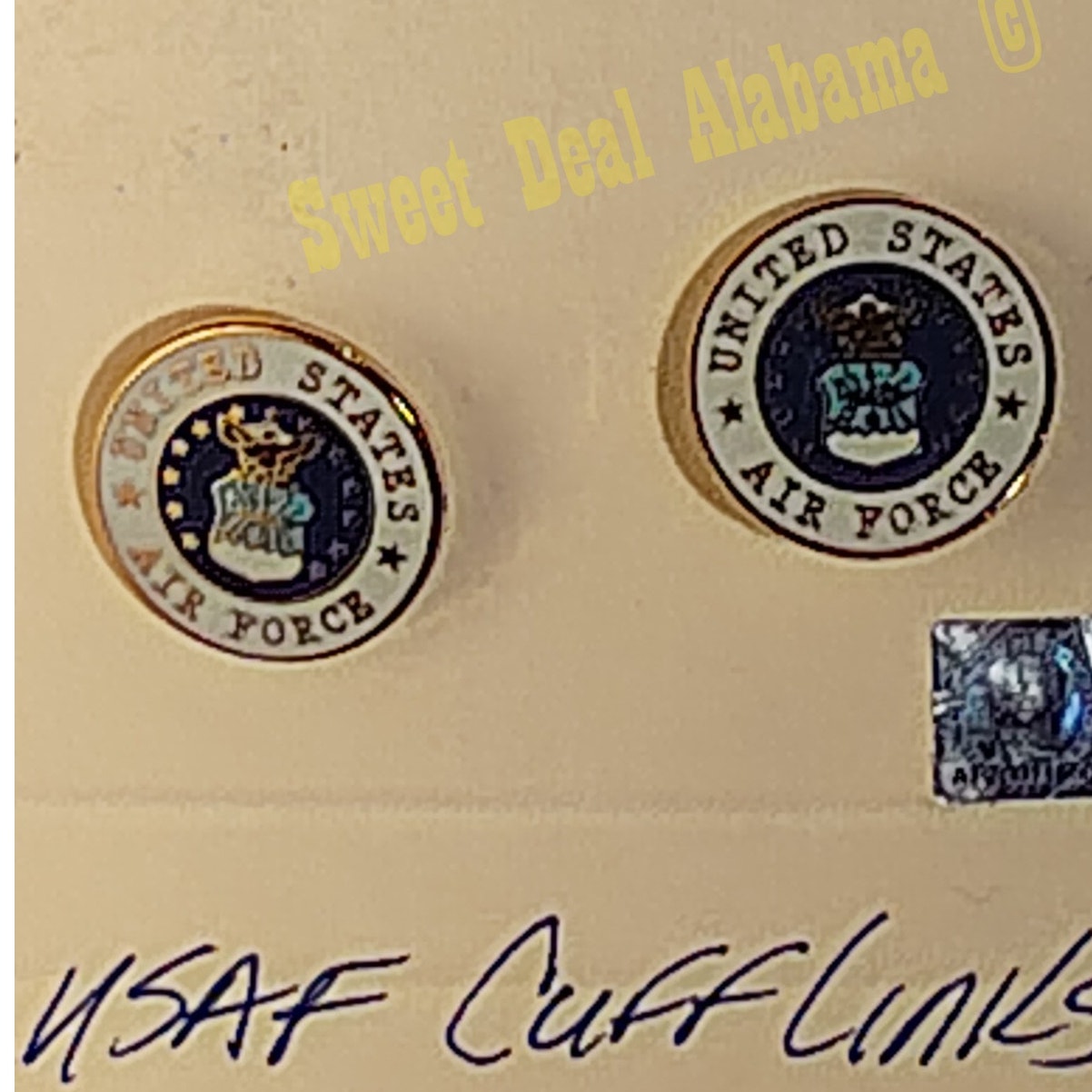 Air Force Cufflinks, USAF Seal, 3/4"D, Officially Authorized & Licensed Product