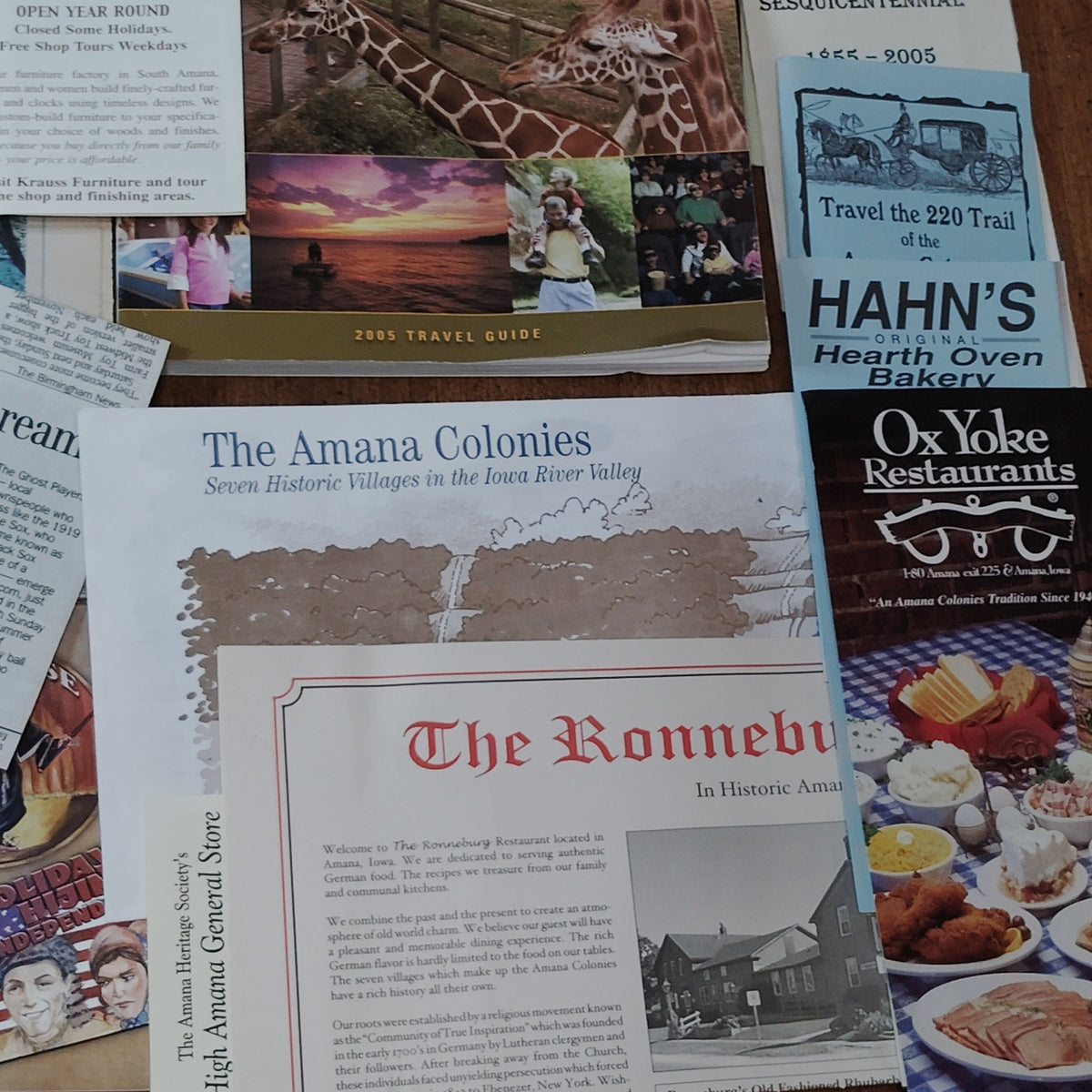 2005 Iowa Travel Ephemera Collection - Amana Colonies & Souvenirs