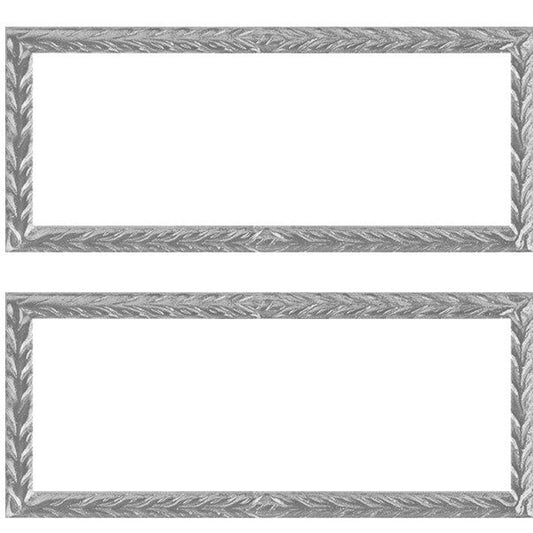 2 Metal Ribbon Bar Frames  Large, Silver Finish 1-3/8”W x 9/16”H - U.S. Army
