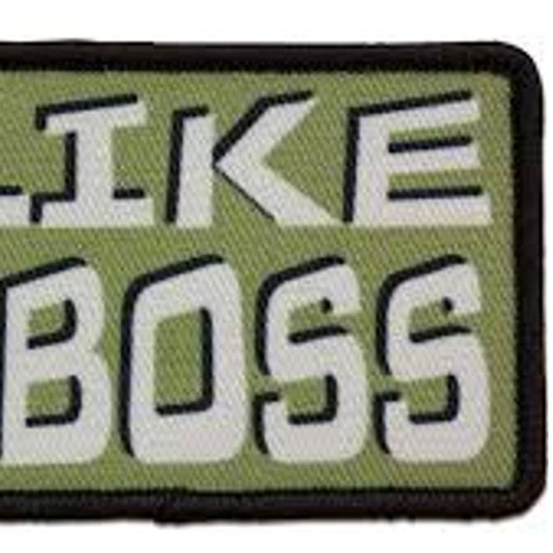 LIKE A BOSS Morale Patch Novelty Red Rock Outdoor Gear 3" × 2" Hook Back