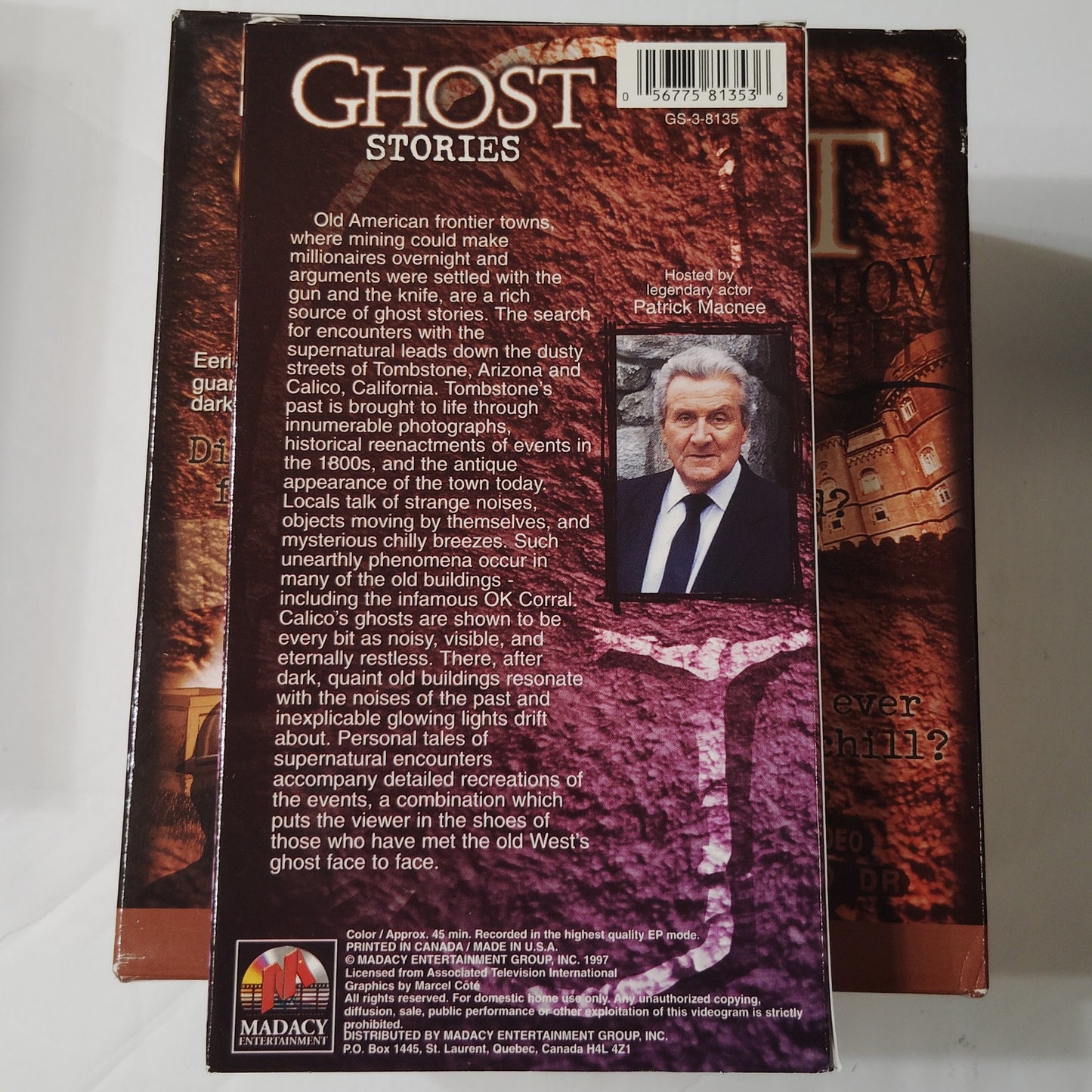 Ghost Stories VHS 6‑Tape Box Set 1997 Patrick Macnee Paranormal