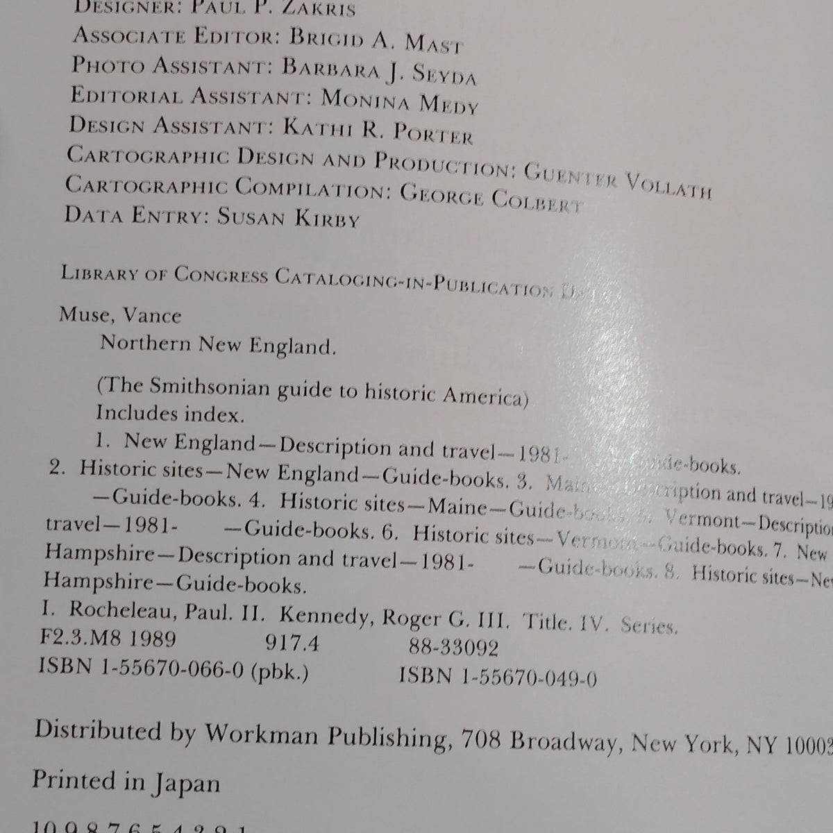 Smithsonian Guide to Historic America: Northern New England 1989 Softcover