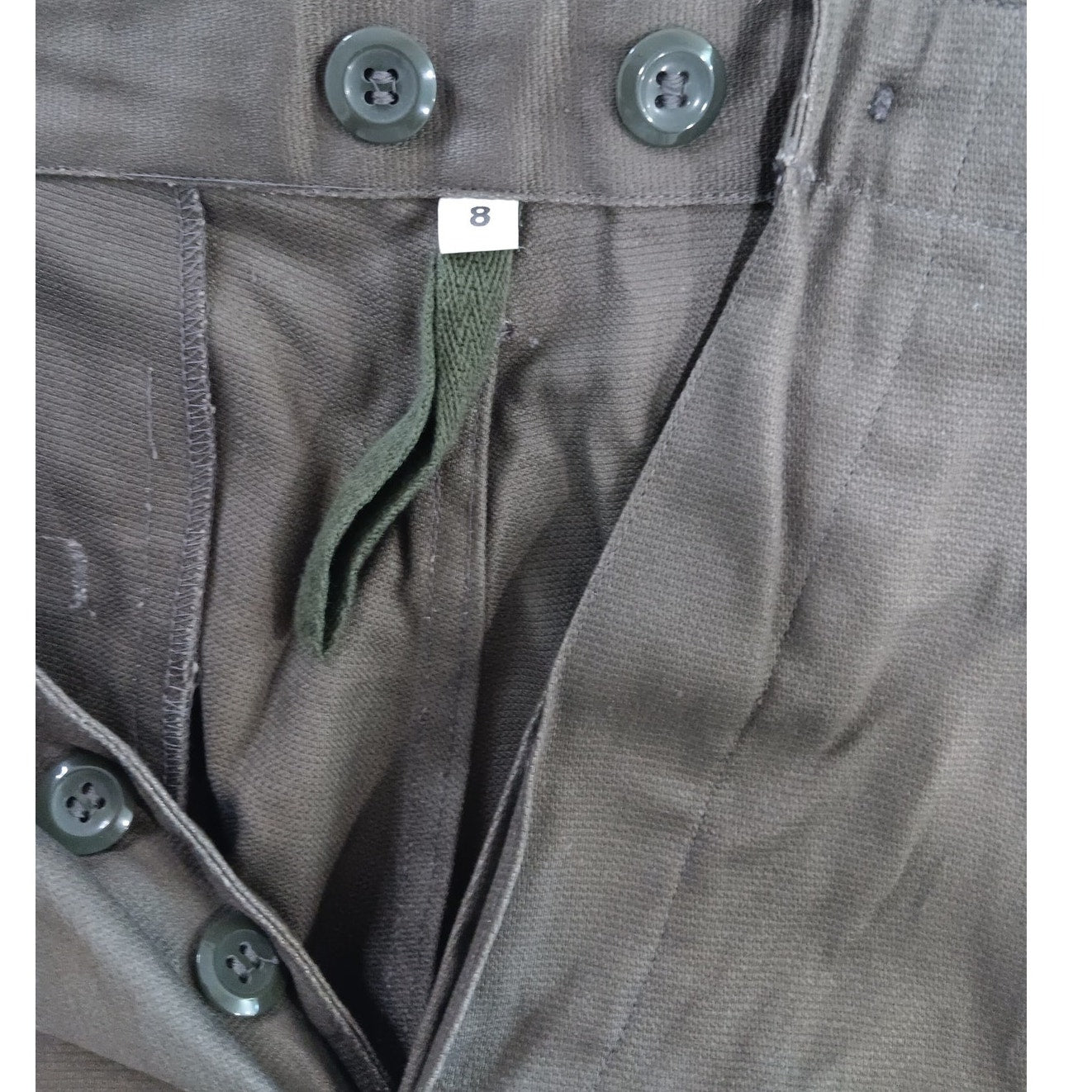 German Military Moleskin Shorts - Olive Drab - Size 35"W - NSN 8415-12-155-9088