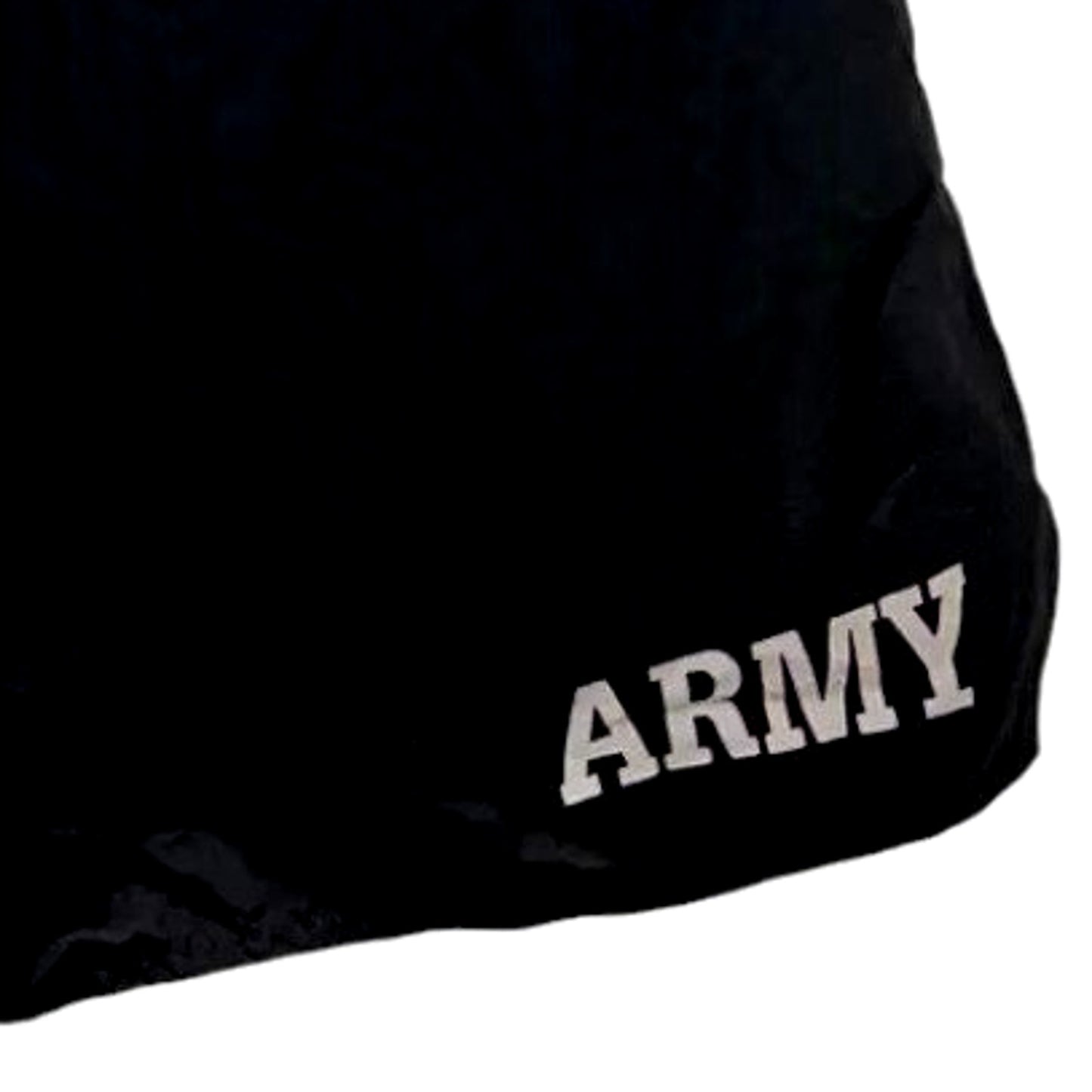 U.S. Army Black and Silver PT Shorts, Large, Nylon, 30"-32", EUC