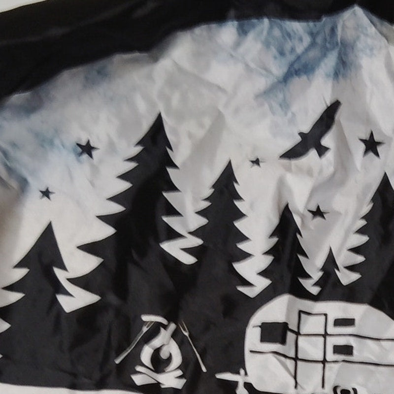 Happy Camper Spare Tire Cover – 14" Waterproof Wheel Protector, Universal Fit