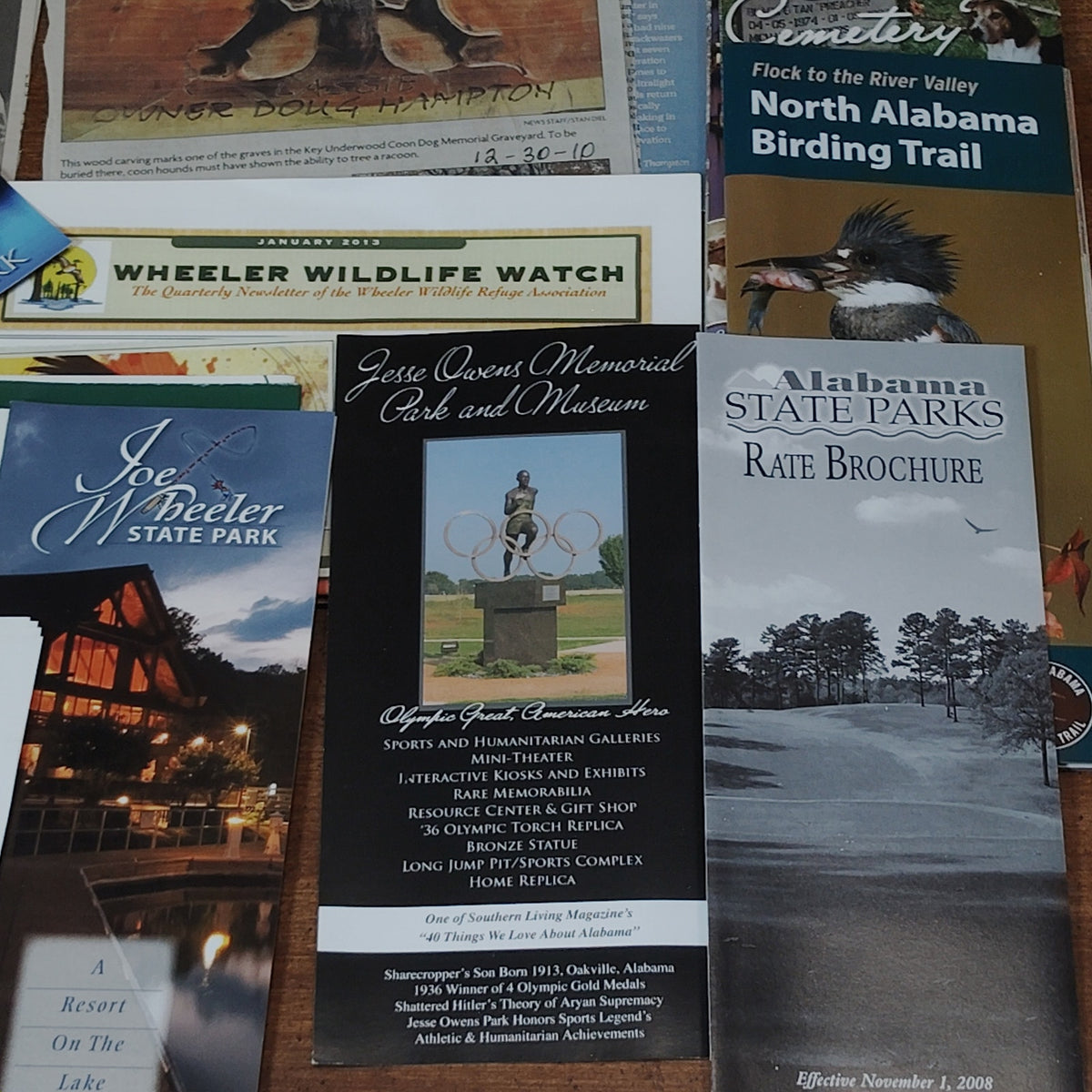 Wheeler Park Alabama Travel & Wildlife Ephemera - Shoals, Birding, Joe Wheeler