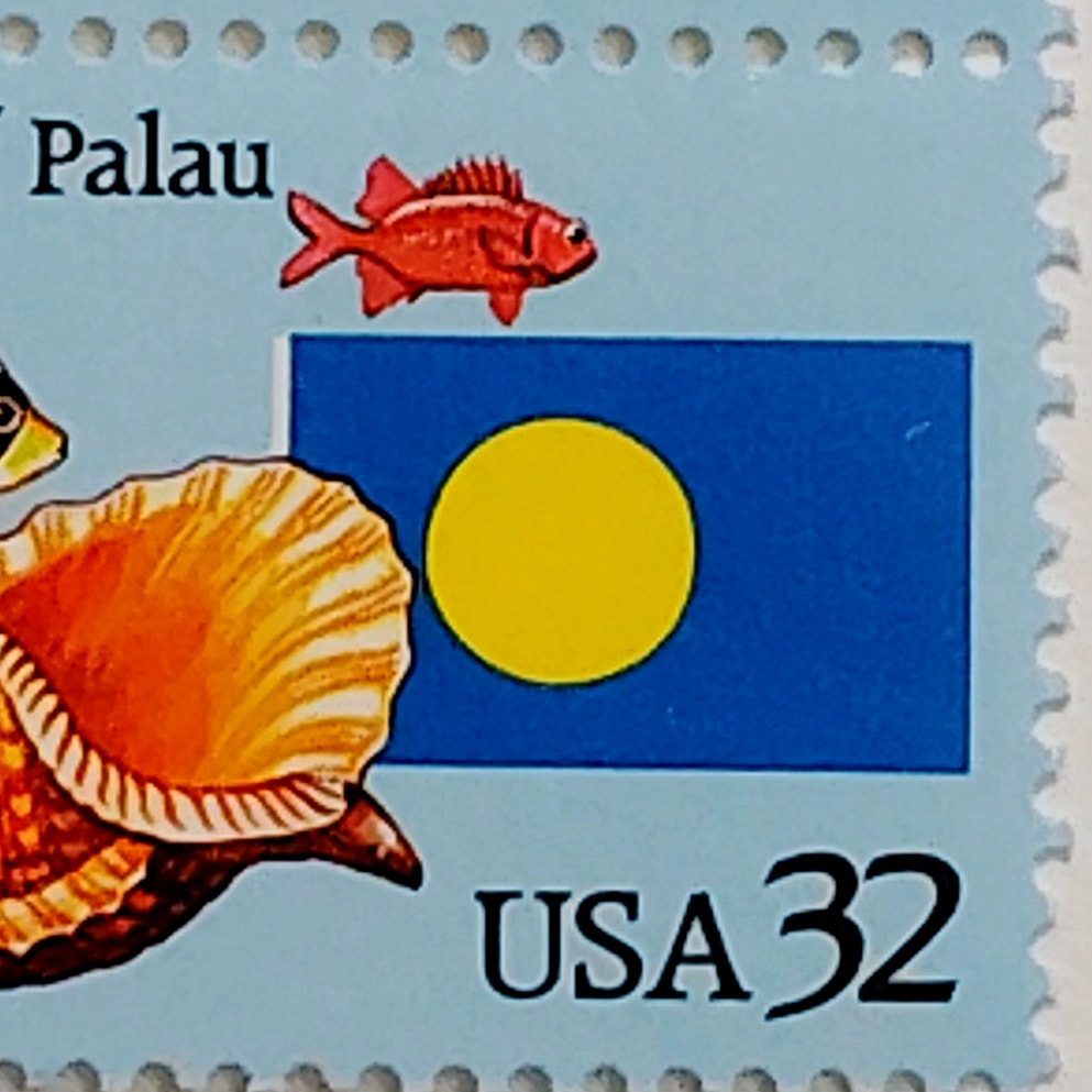 Strip of 4 – 1995 USA 32¢ Republic of Palau MNH Scott 2999 Marine Life
