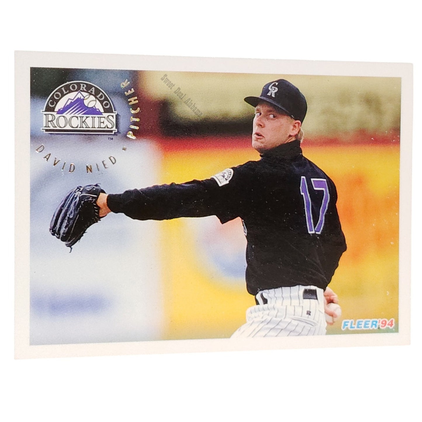 David Nied, Colorado Rockies, #447, 1994 Fleer Baseball Collector's Card