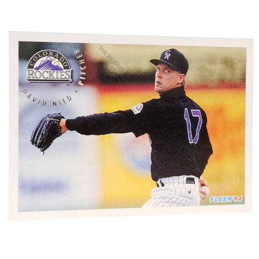 David Nied, Colorado Rockies, #447, 1994 Fleer Baseball Collector's Card