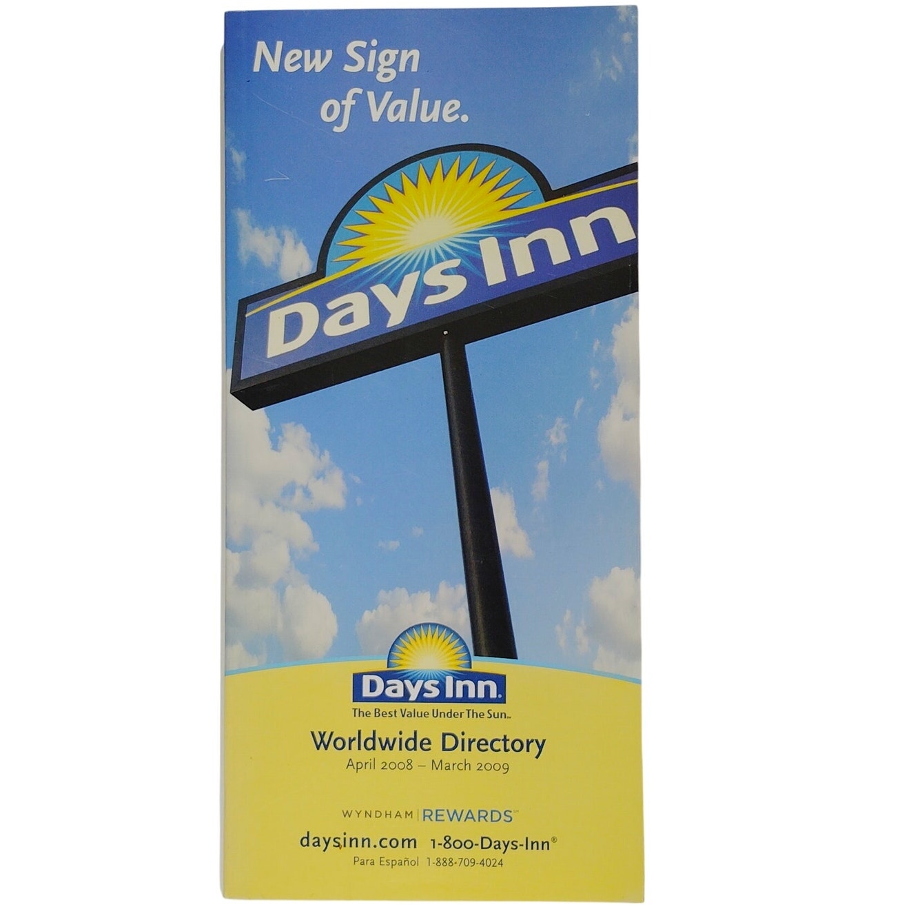 Days Inn Worldwide Directory, 04/1/08 - 3/31/09 Edition, 424 Pgs., Ephemera
