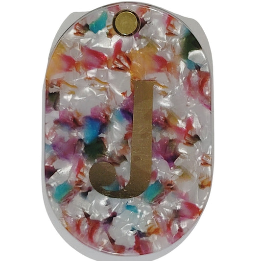 Compact Mirror & Comb – Monogram “J” Foldable Accessory – 3.5"x2.375" Closed