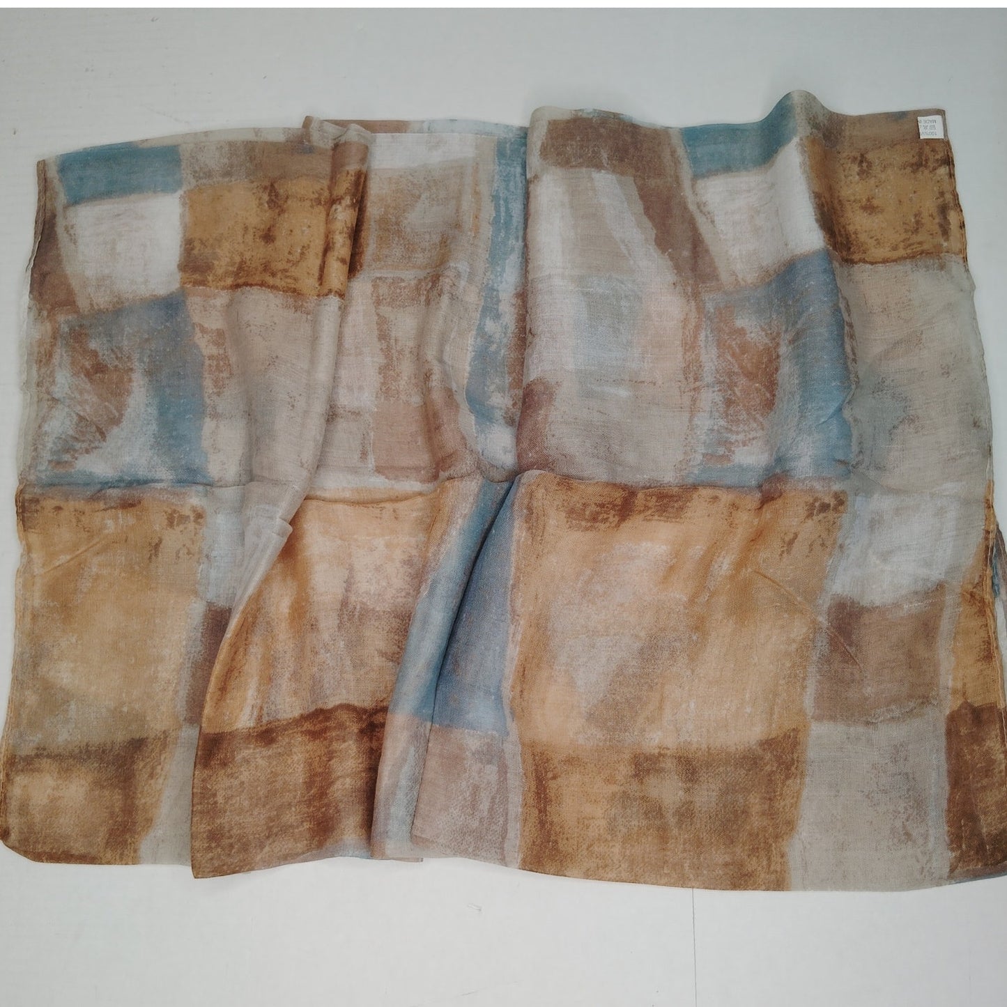 Lucky Leaf Loop Infinity Scarf, 100% Viscose,  Coffee Plaid, 36"x36"