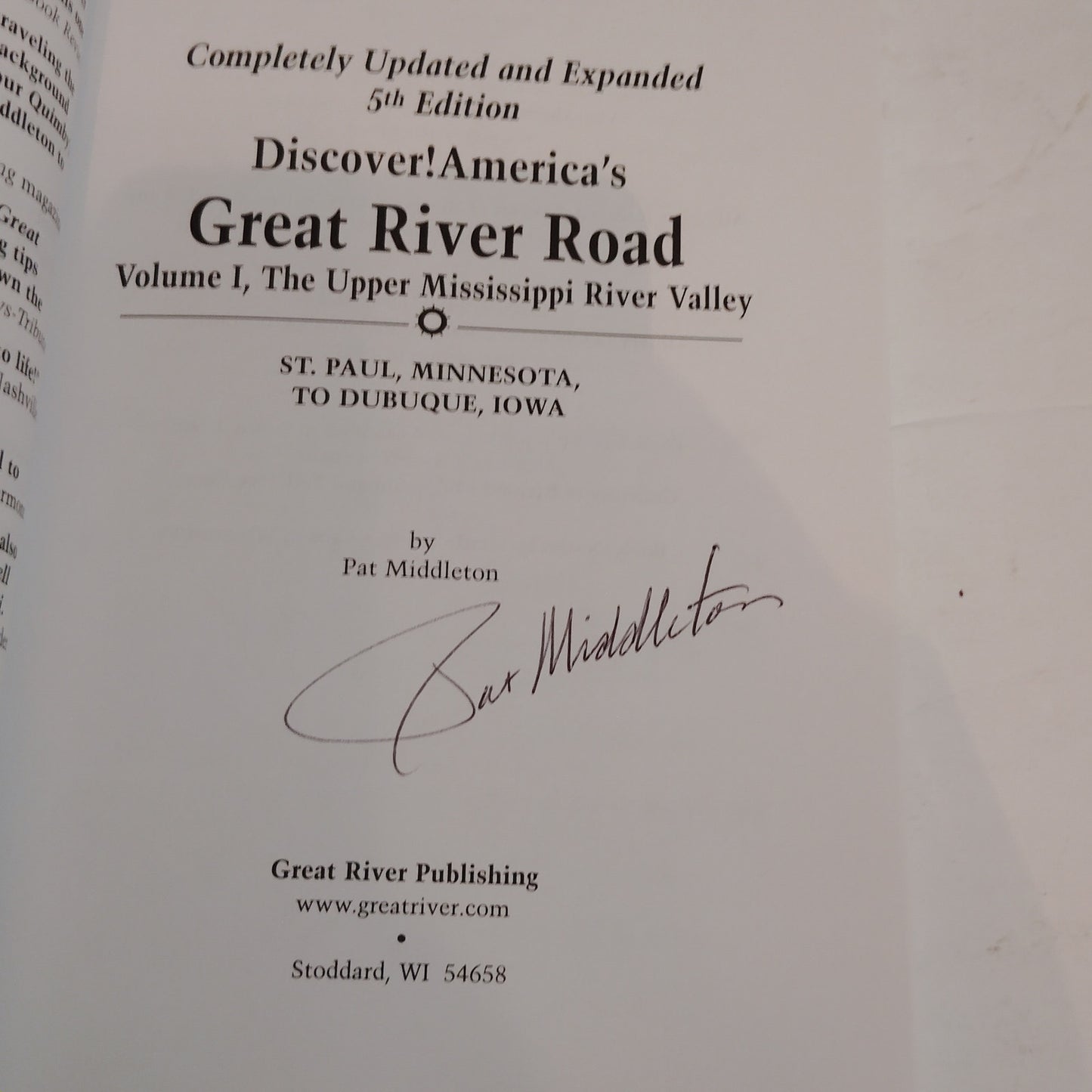 Discover America’s Great River Road 2009 Paperback LN Signed 5th Ed Mississippi