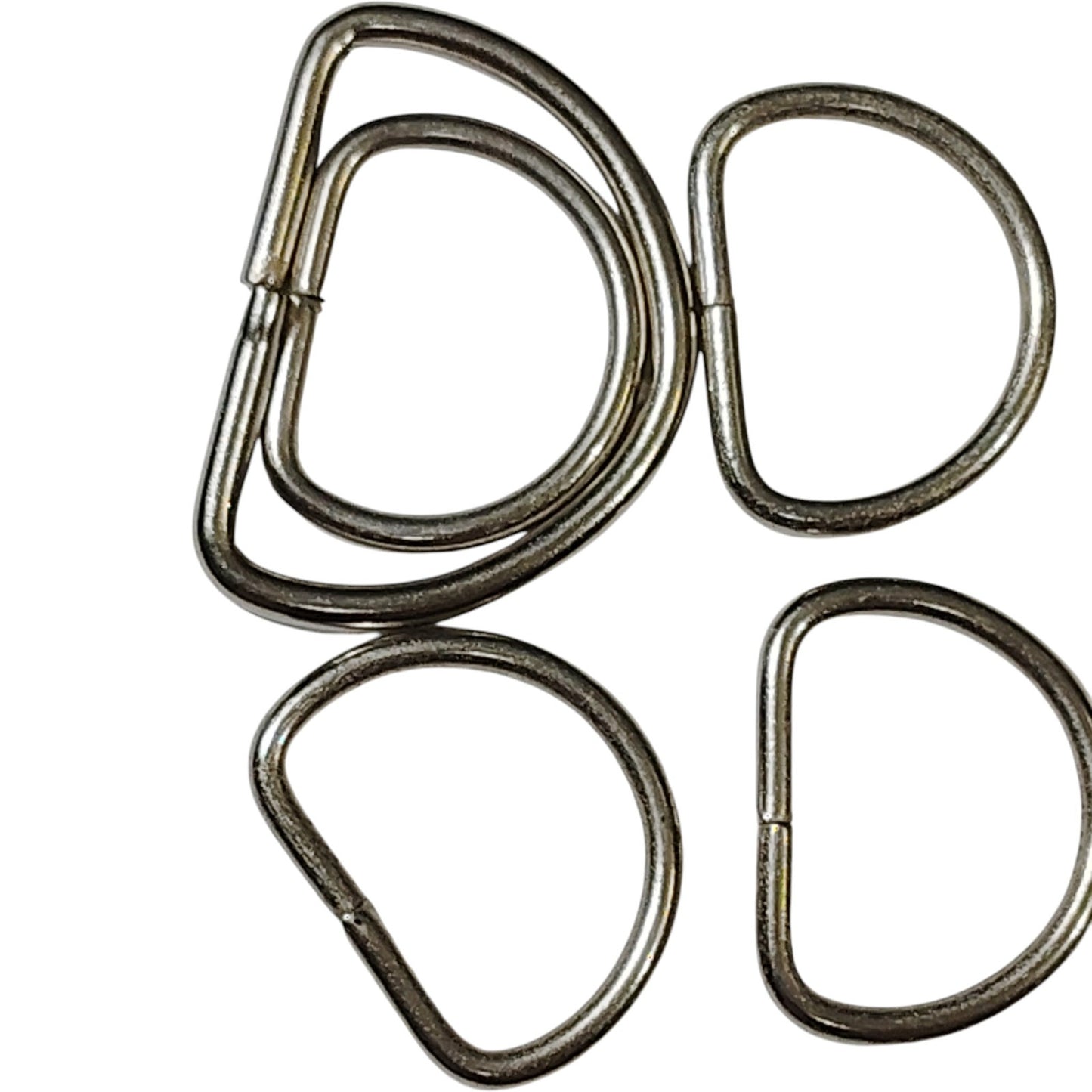 5-Pack – Metal D-Rings, 1x 1-1/2" + 4x 1", Military Surplus, Strap Hardware